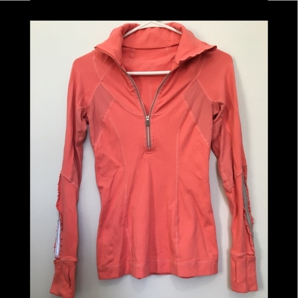 Lululemon Riki Running Half Zip Cora/Orange 2 - Picture 1 of 6